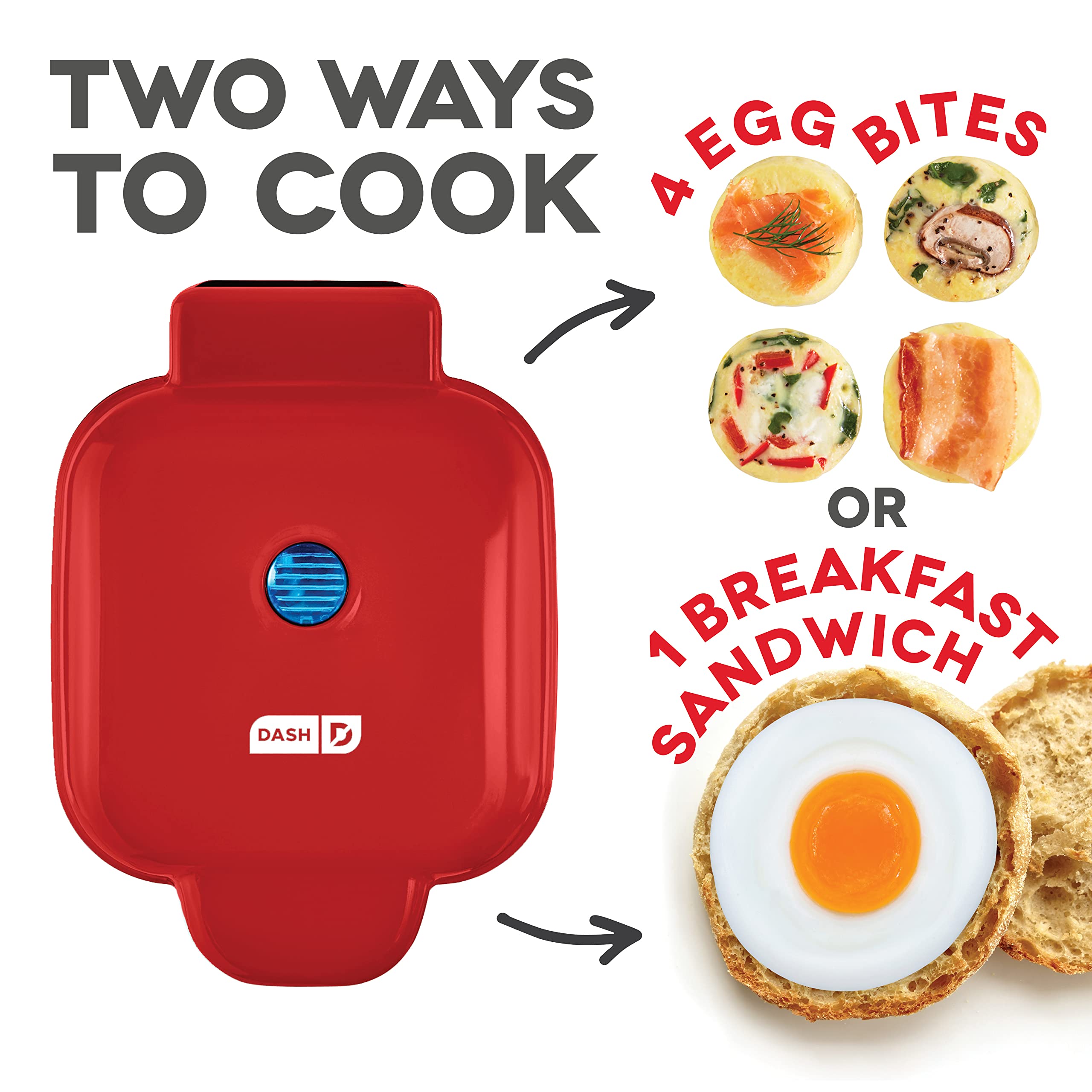 Dash Deluxe Sous Vide Style Egg Bite Maker With Silicone Molds For Breakfast Sandwiches, Healthy Snacks Or Desserts, Keto & Pale